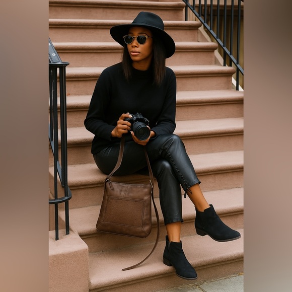 The Sak Brown Distressed Pebbled Leather Crossbody - Picture 14 of 14